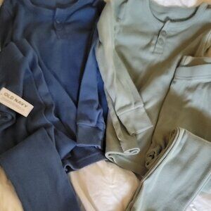Old Navy Blue & Green Long Sleeve/Pants - Size 4T, Two Sets!